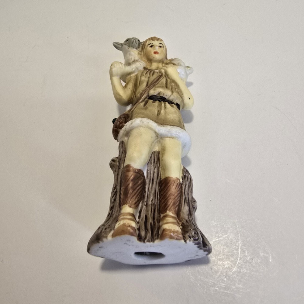 Nativity Set Porcelain Shepherd Boy Figure Replacement Part Vintage - Picture 7 of 8